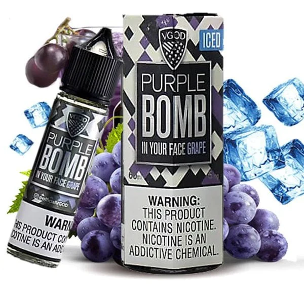 ایجوس بمب انگور یخ کمپانی ویگاد | VGOD Iced Purple Bomb E-Juice 60ml